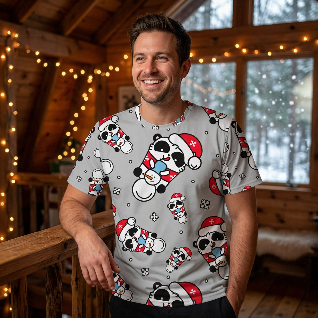 Christmas Panda - All-Over Tee